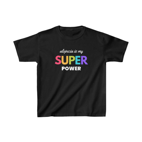 Black "Alopecia Is My Super Power" Youth T-Shirt