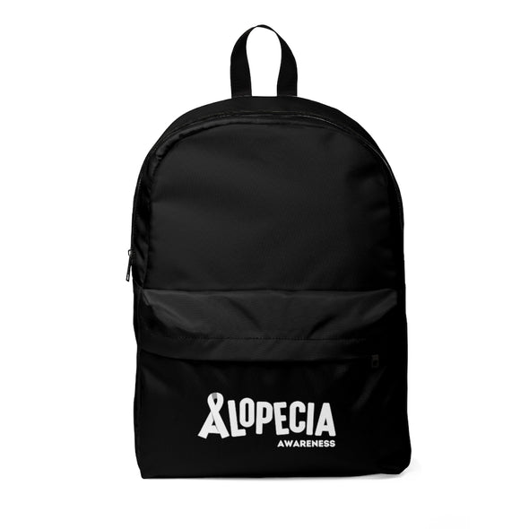 Black "Alopecia Awareness" Backpack