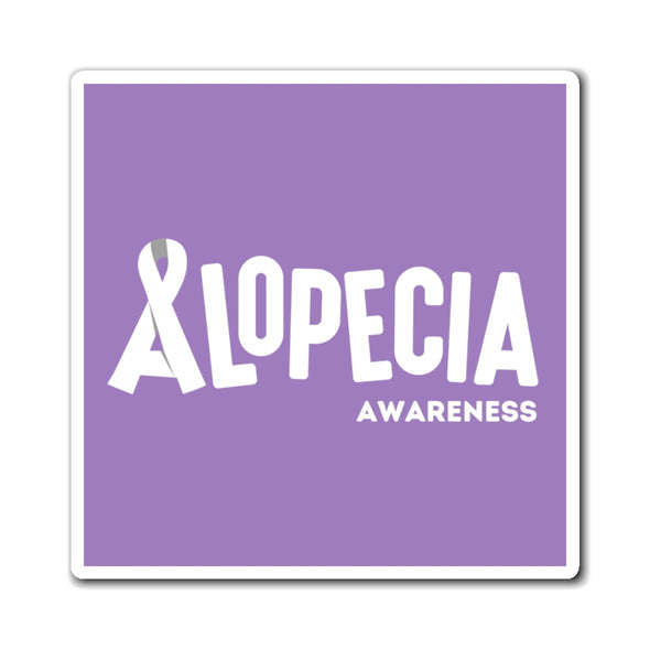 Purple "Alopecia Awareness" Magnet
