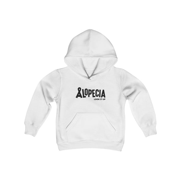 White "Alopecia Look It Up" Youth Hoodie