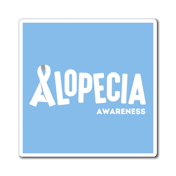 Blue "Alopecia Awareness" Magnet