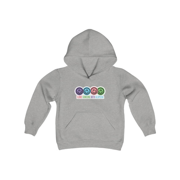 Gray "I Love Someone With Alopecia" Youth Hoodie