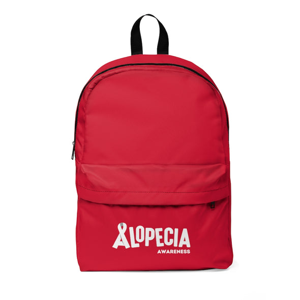 Red "Alopecia Awareness" Backpack