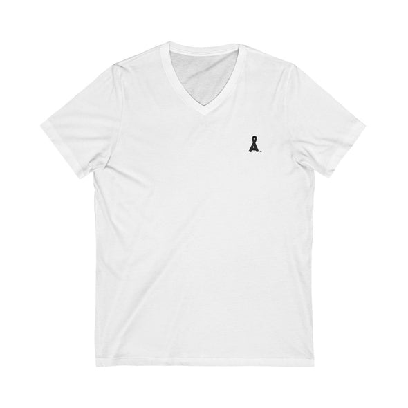 Women's White Alopecia A™ V-Neck T-Shirt