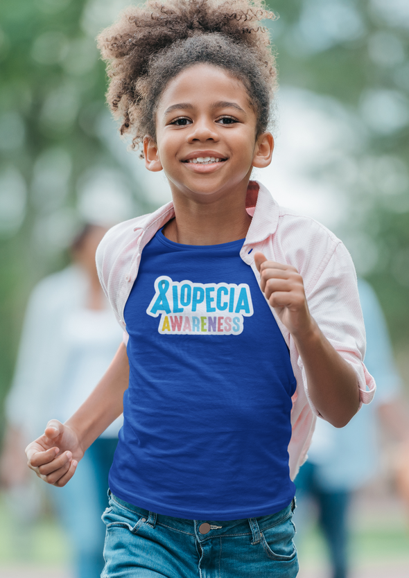 Blue "Alopecia Awareness" Youth T-Shirt