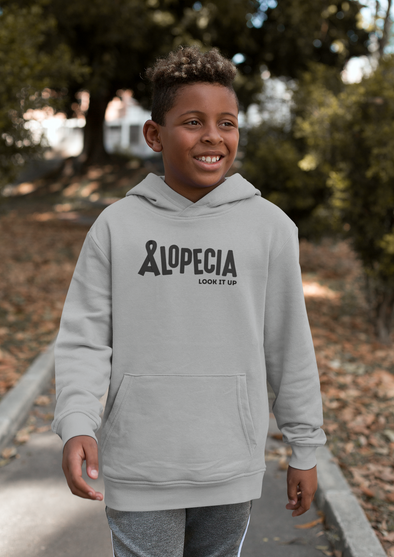 Gray "Alopecia Look It Up" Youth Hoodie