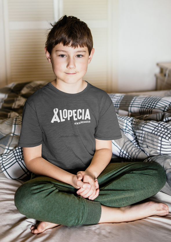 Dark Gray "Alopecia Awareness" Youth T-Shirt