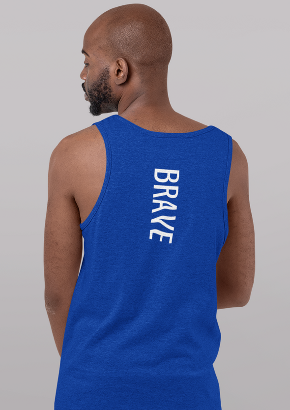 Men's Blue "Brave" Tank Top