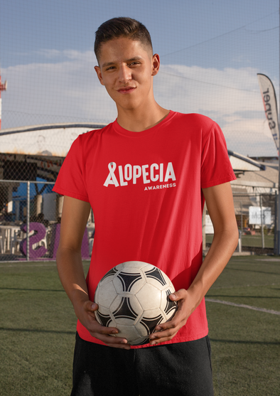 Red "Alopecia Awareness" Youth T-Shirt