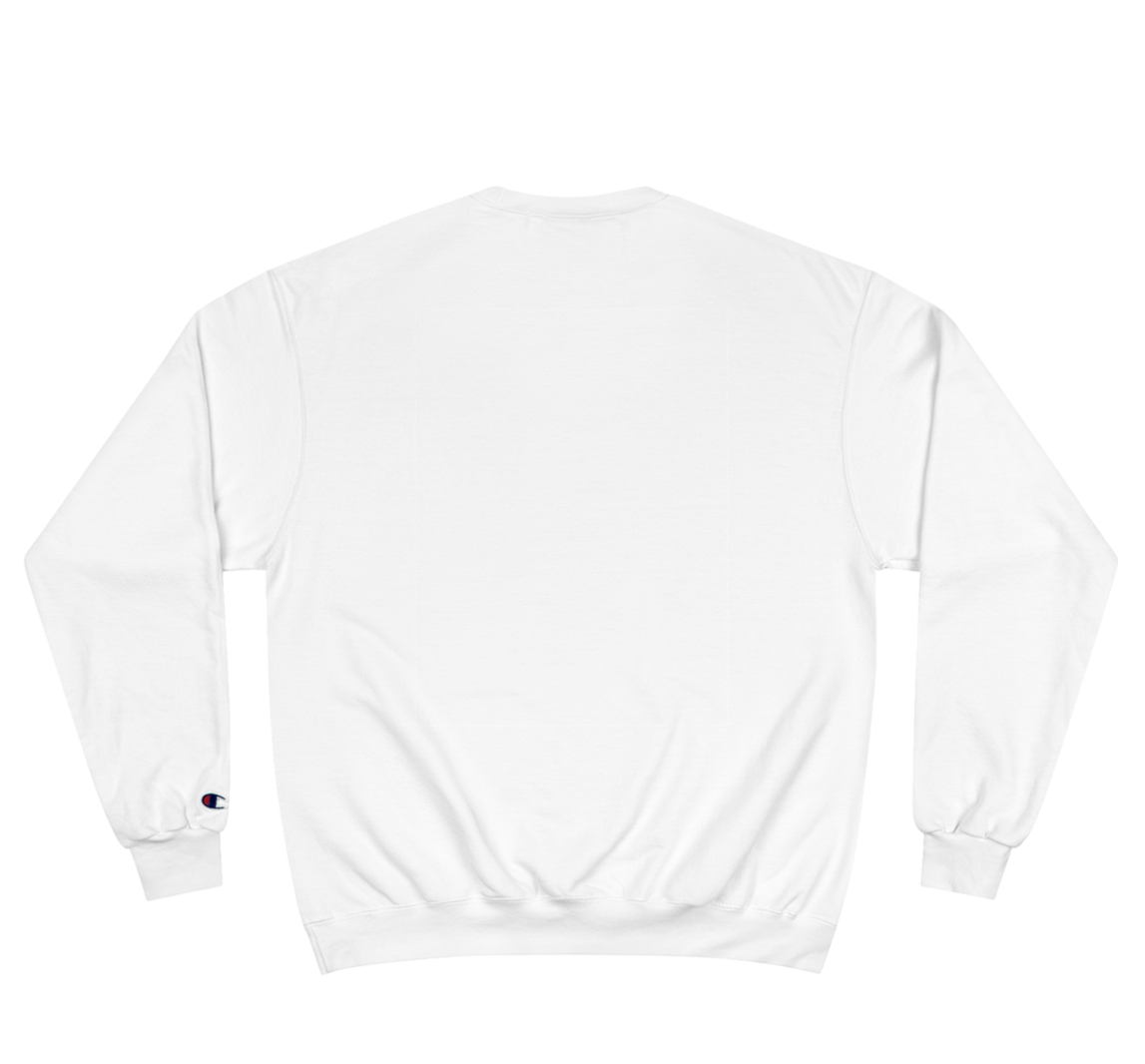 White champion v shop neck sweatshirt