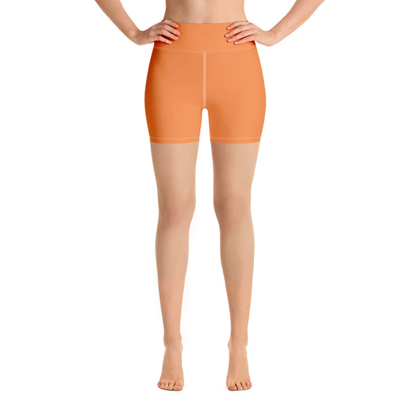 Women's Orange Alopecia A™ Yoga Shorts