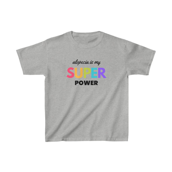 Gray "Alopecia Is My Super Power" Youth T-Shirt