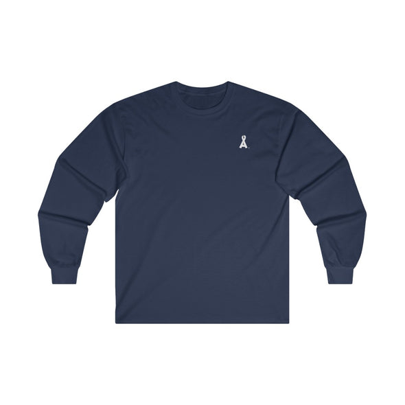 Men's Navy Blue Alopecia A™ Long Sleeve T-Shirt