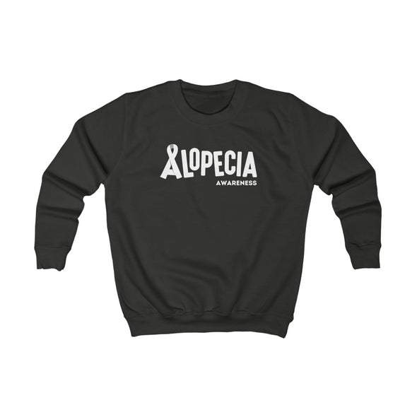 Black "Alopecia Awareness" Youth Crew Neck