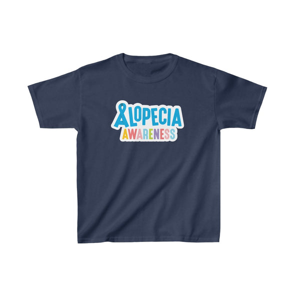 Navy Blue "Alopecia Awareness" Youth T-Shirt