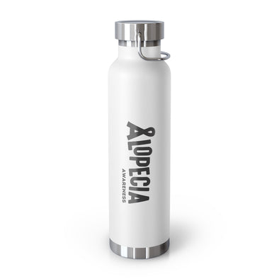 White "Alopecia Awareness" Insulated Water Bottle