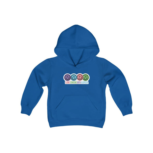 Blue "I Love Someone With Alopecia" Youth Hoodie