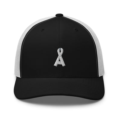 Women's Black/White Alopecia A™ Trucker Hat