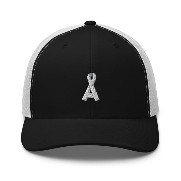 Women's Black/White Alopecia A™ Trucker Hat