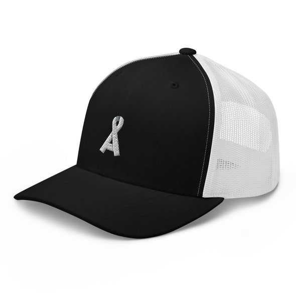 Men's Black/White Alopecia A™ Trucker Hat