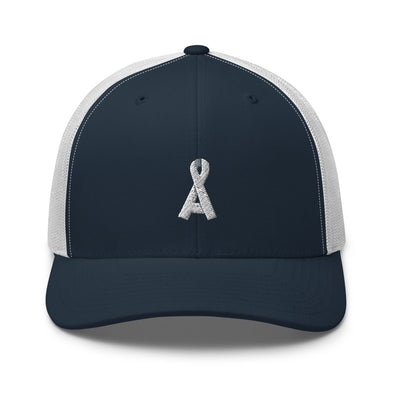Women's Navy Blue/White Alopecia A™ Trucker Hat