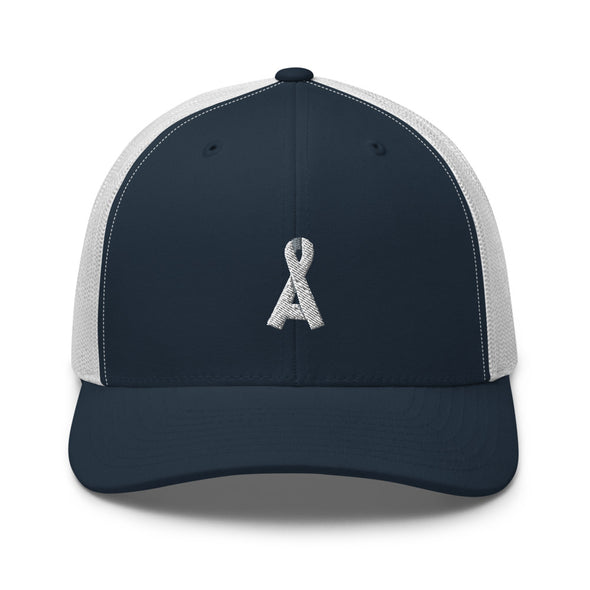 Men's Navy Blue/White Alopecia A™ Trucker Hat